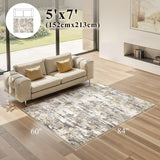 Area Rugs for Living Room: 12x15 Abstract Washable Rug Modern Neutral Large Soft Stain Resistant Non-Slip Backing Machine Table for Bedroom Dining Room Indoor Home Office Carpet - Gold Brown