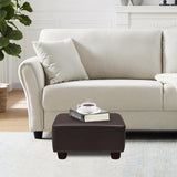 CAROLMADE Small Foot Stool Ottoman Footstool with Legs Under Desk Footrest for Living Room Bedroom and Office, Soft Ivory White