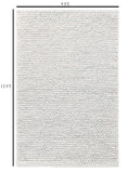 S & L Homes Wool Cotton Hand Woven Chunky Knit Popcorn Rug - Ivory Contemporary Area Rug for Living Room Bedroom (8' x 10' - Ivory)