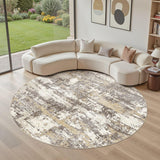 Area Rugs for Living Room: 12x15 Abstract Washable Rug Modern Neutral Large Soft Stain Resistant Non-Slip Backing Machine Table for Bedroom Dining Room Indoor Home Office Carpet - Gold Brown