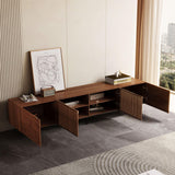 NessCarsti Mid Century Modern TV Stand for 80+ Inch TVs, 94.48" Walnut Console with Ample Storage – Stylish Entertainment Center for Living Room or Bedroom