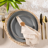 AmorArc Ceramic Dinnerware Sets for 8, 24 Pieces Handpainted Plates and Bowls Set with Rustic Terracotta Underside, Scratch Resistant Stoneware Dishes Set, Dishwasher & Microwave Safe, Light Beige