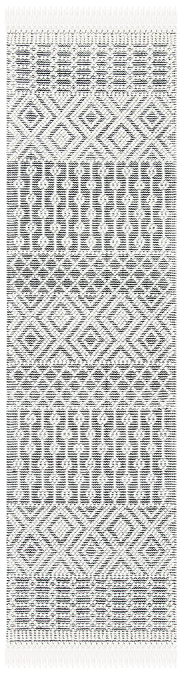 SAFAVIEH Area Rug 8x10 - Natura Collection - Large - Ivory, Handmade Wool, Moroccan Boho Fringe Design, Ideal for Living Room, Bedroom, Dining Space (NAT852B)