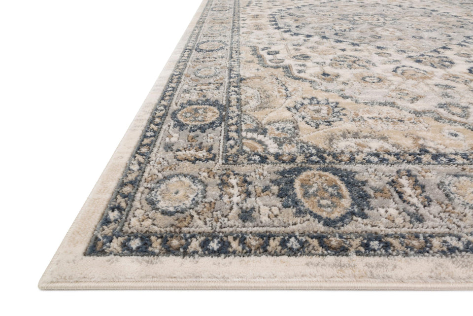 Loloi Teagan Collection TEA-03 Ivory/Sand 9'-9" x 13'-6" Area Rug, Large, Soft Neutral Rug, High-Traffic for Living Room, Bedroom, Home Office, Dining Area