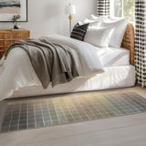 Neutral Living Room Rug - 10x14 Farmhouse Beige Brown Large Area Rug for Dining Room, Bedroom, Low Pile Lightweight Washable