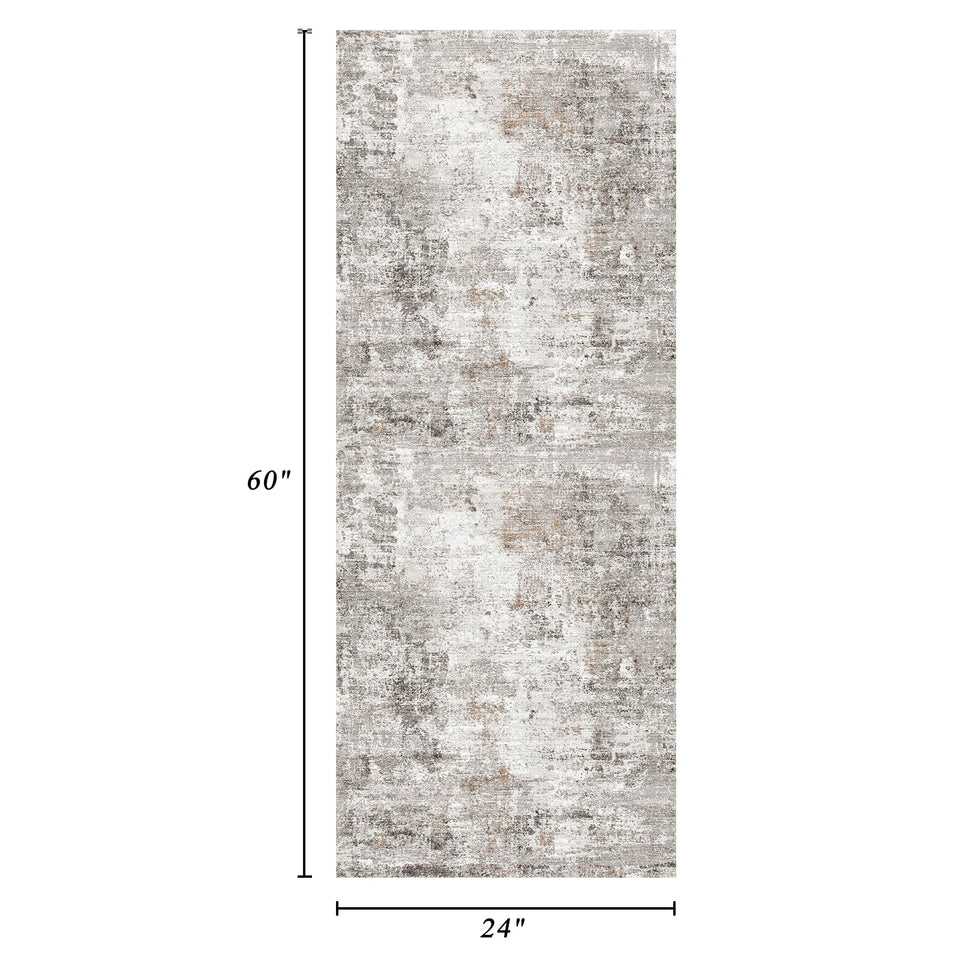 12x15 Area Rug for Living Room – Large Modern Neutral Abstract Thin Washable Carpet, Soft Low Pile Non-Slip Stain-Resistant for Bedroom Dining Room Home Office (Beige Grey)