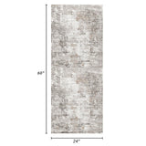 12x15 Area Rug for Living Room – Large Modern Neutral Abstract Thin Washable Carpet, Soft Low Pile Non-Slip Stain-Resistant for Bedroom Dining Room Home Office (Beige Grey)