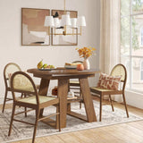 43.3in-59in Extendable Round Dining Table for 4-8,Modern Kitchen Oval Dining Table with Removable Leaves Space Saving,Wood Base with Storage Shelf for Kitchen Living Room (Walnut)