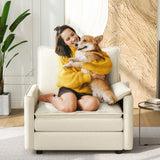 Vesgantti 142" U Shaped Sectional Couch, Comfy Cloud Modular Sectional Sofa with 2 Ottoman Deep Seat Chenille Modern Cloud Sofa, Modular Sofas for Living Room, Bedroom and Apartment, Beige