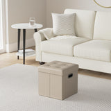 SONGMICS MAZIE Collection - 30 Inches Storage Ottoman Bench with Flipping Lid, Storage Chest Footstool, Load 660 lb, for Entryway, Living Room, Bedroom, Synthetic Leather, Black ULSF45BK