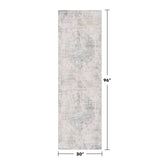 Neutral Living Room Rug - 10x14 Farmhouse Beige Brown Large Area Rug for Dining Room, Bedroom, Low Pile Lightweight Washable