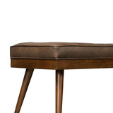 POLY & BARK Napa 72" Apartment Sofa – Italian-Tanned Full-Grain Pure-Aniline or Semi-Aniline Leather, Feather-Down Cushioning, Kiln-Dried Solid Wood Frame, Walnut Legs - Cognac Tan