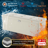 DocSafe Storage Ottoman with Lock,Fireproof Folding Ottoman Foot Rest Stool Storage Chest with Storage Safe for Important Documents,Waterproof 17 Inches Short Ottoman Foot Stool with Handles,Black