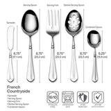 Mikasa Regent Bead 65-Piece Flatware Set for 12, 18/10 Stainless Steel Silverware with Full Service and Serving Utensils, Classic Beaded Edge Design