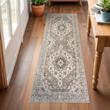 TOPRUUG Washable Oriental Area Rug - 12x15 Rugs for Living Room Soft Carpet for Bedroom Waterproof Floral Distressed Indoor Stain Resistant Non-Shedding Floor Carpets (Green, 12x15)