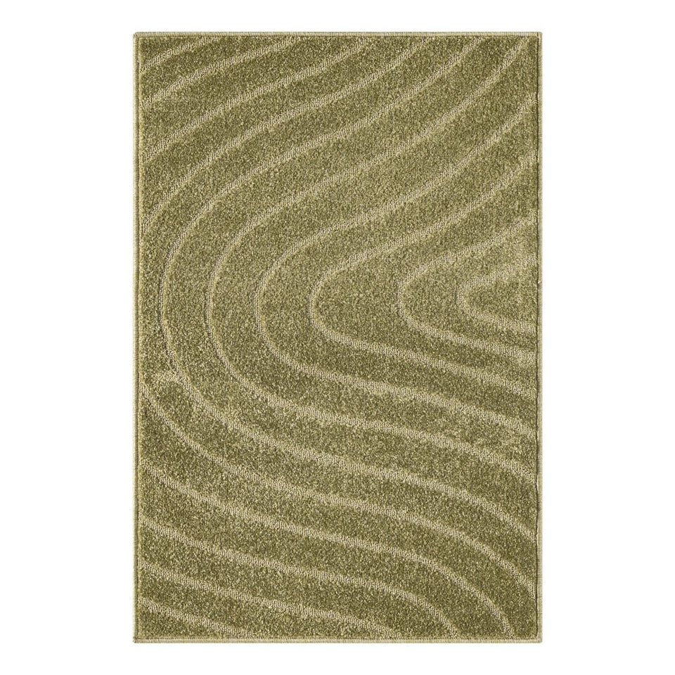 LUXE WEAVERS Modern Geometric Wave Cream 9x12 Area Rug