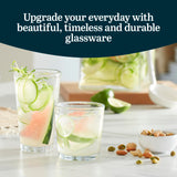 Libbey Ascent Tumbler and Rocks Drinking Glasses Set of 16, Glass Drinking Glasses with Curvature, Versatile Glassware Set for Parties and More