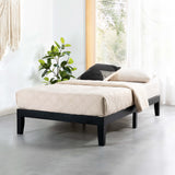 Mellow Naturalista Classic 12-Inch Solid Wood Platform Bed | Wooden Slats, No Box Spring Needed, Easy Assembly | Full, Espresso