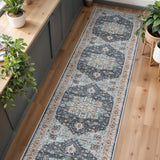 TOPRUUG Washable Oriental Area Rug - 12x15 Rugs for Living Room Soft Carpet for Bedroom Waterproof Floral Distressed Indoor Stain Resistant Non-Shedding Floor Carpets (Green, 12x15)