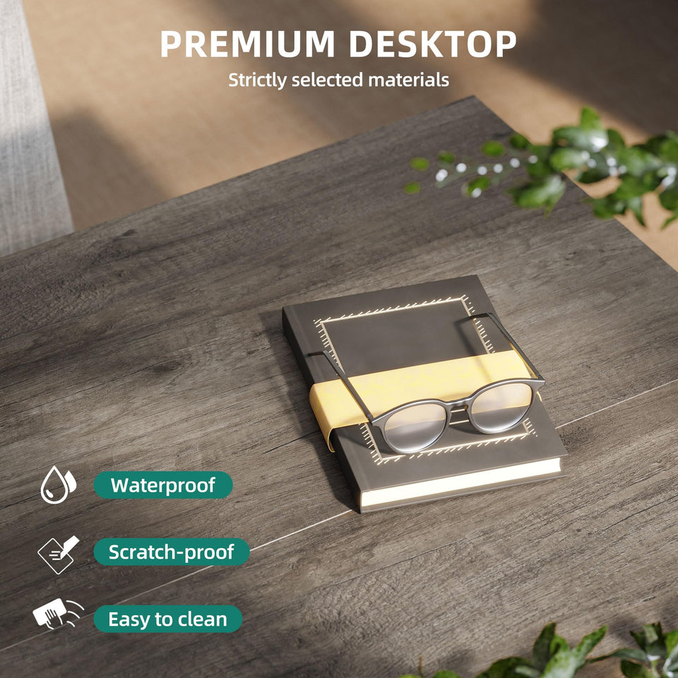 YITAHOME Coffee Table Farmhouse Coffee Table with Storage Rustic Wood Cocktail Table, Square Coffee Tables for Living Meeting Room with Half Open Storage Compartment, Grey Wash