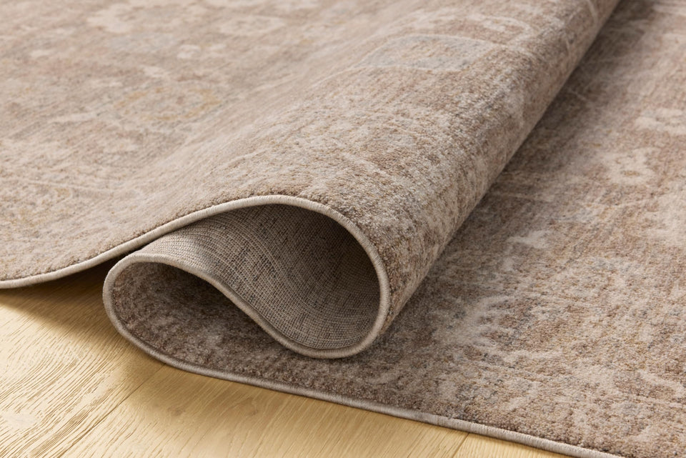 Loloi Chris Loves Julia Louisa Collection LOI-03 Taupe/Ivory 7'-10" x 10', .38" Pile Height, Area Rug