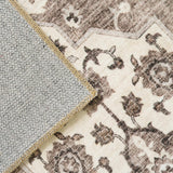 TOPRUUG Washable Oriental Area Rug - 12x15 Rugs for Living Room Soft Carpet for Bedroom Waterproof Floral Distressed Indoor Stain Resistant Non-Shedding Floor Carpets (Green, 12x15)