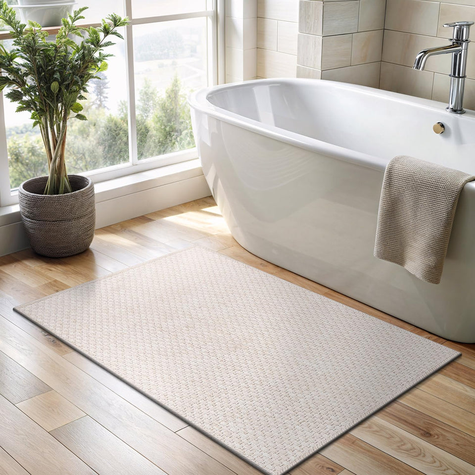 CAMILSON Easy Jute Rug 10x14, Indoor Outdoor Natural Color Fiber Area Rugs for Living Room Patio and Kitchen Rug Herringbone Woven Design Easy-Cleaning Washable Outside Carpet Alfombras 10 x 14