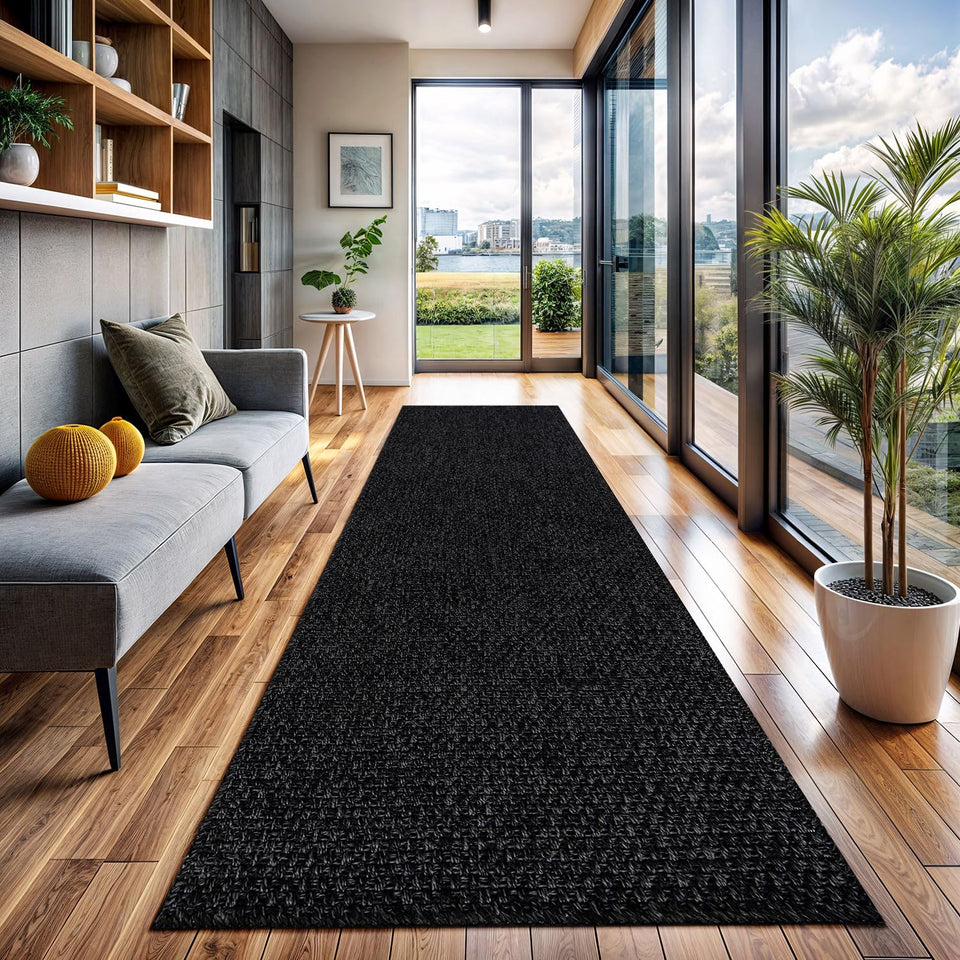 CAMILSON Easy Jute Rug 10x14, Indoor Outdoor Natural Color Fiber Area Rugs for Living Room Patio and Kitchen Rug, Sisal Boho Woven Design, Easy-Cleaning, Washable Outside Carpet Alfombras (10 x 14)