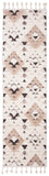 SAFAVIEH Area Rug 8x10 - Moroccan Tassel Shag Collection - Large - Ivory & Brown, Boho Design, Non-Shedding & Easy Cleaning, Plush Pile, Ideal for Living Room, Bedroom, Dining Space (MTS688A)