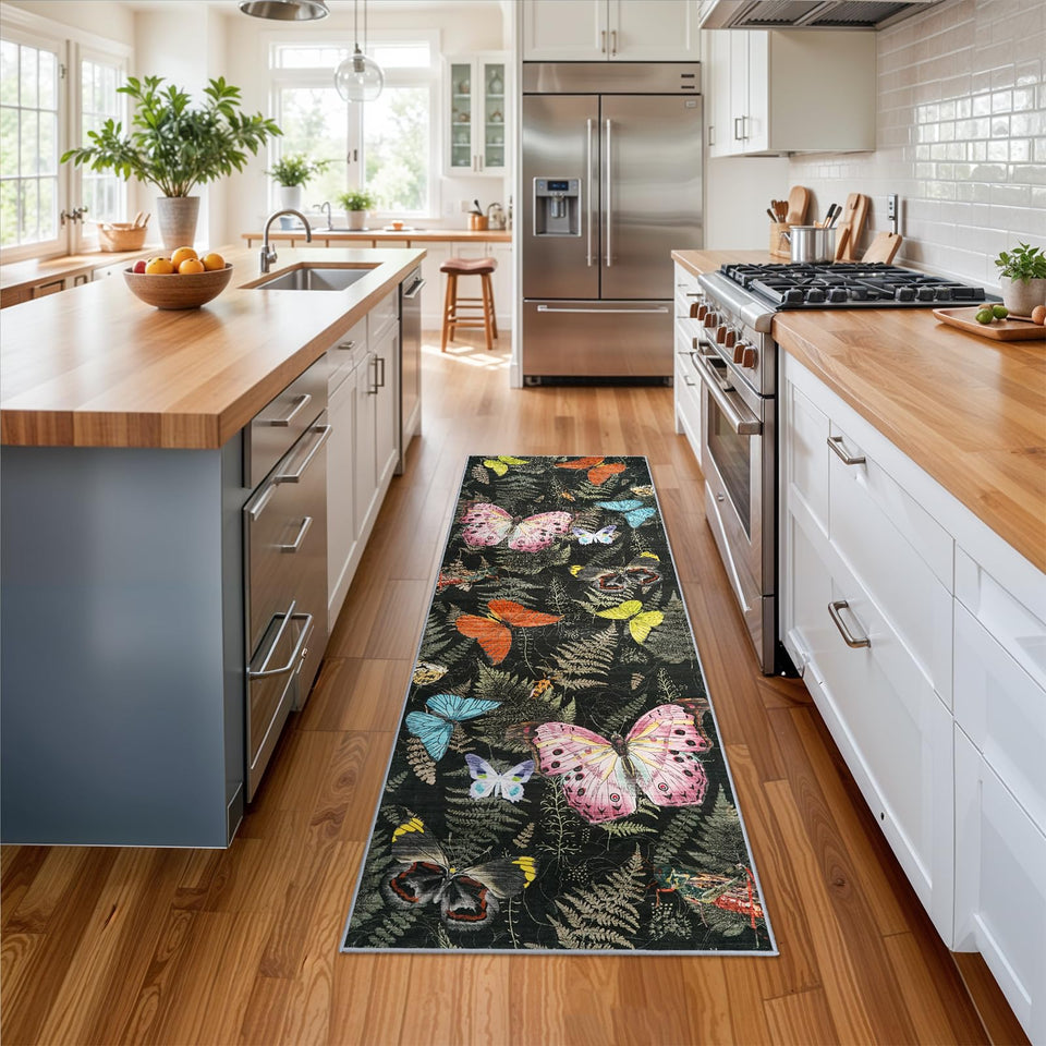 TOPRUUG Washable Oriental Area Rug - 12x15 Rugs for Living Room Soft Carpet for Bedroom Waterproof Floral Distressed Indoor Stain Resistant Non-Shedding Floor Carpets (Green, 12x15)