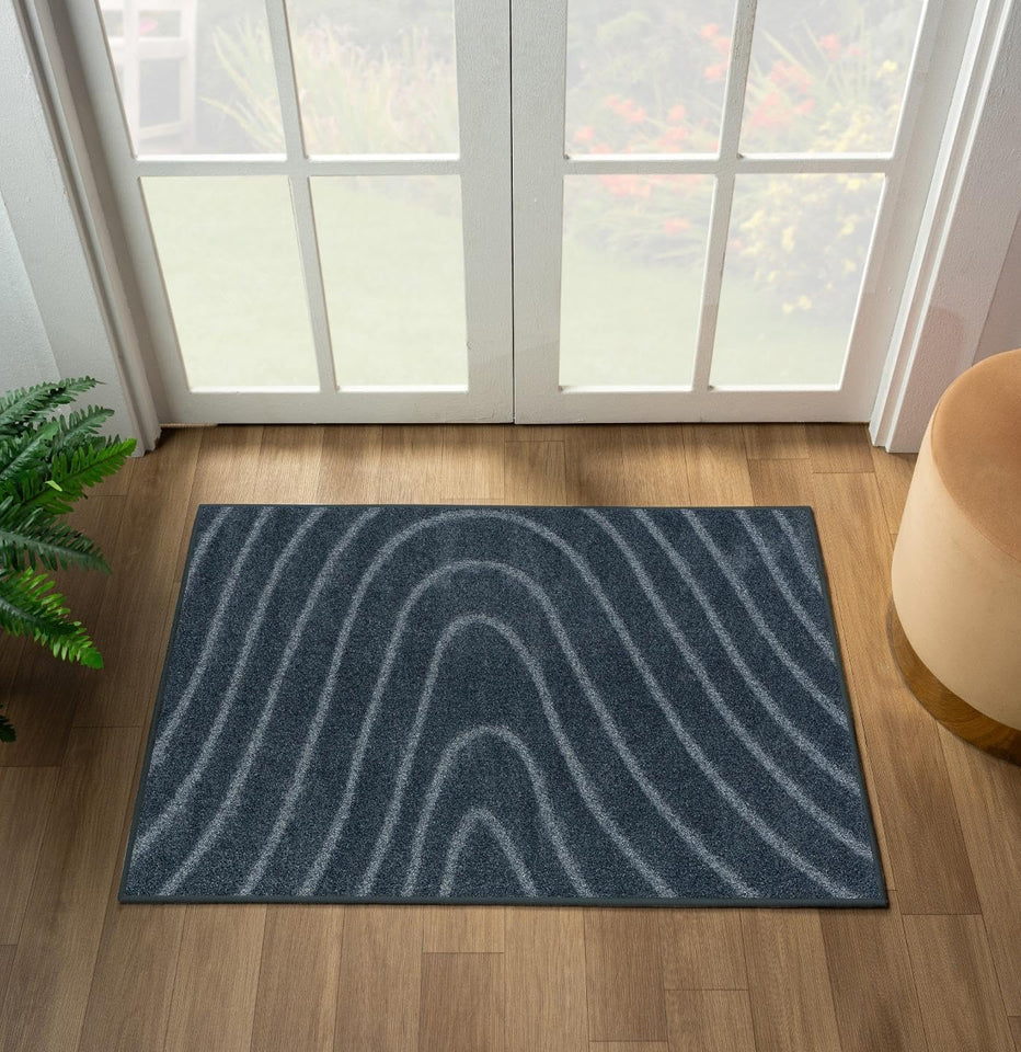 LUXE WEAVERS Modern Geometric Wave Cream 9x12 Area Rug