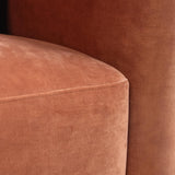 Acanva Luxury Modern Tight Curved Back Velvet Sofa, Minimalist Style Comfy Couch for Living Room Apartment, 3 Seater, Cream