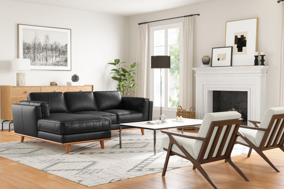 Valencia Artisan Full Leather Sofa 88” - Pure Full Italian Nappa Leather Couch, Solid Wood Accent, Ultimate Comfort, Cognac Tan