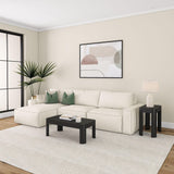 Plank+Beam Forma Coffee Table, 54 Inch Modern Coffee Table with Shelf, Contemporary Center Table with Storage Space, Rectangle Tea Table with Storage, Pecan