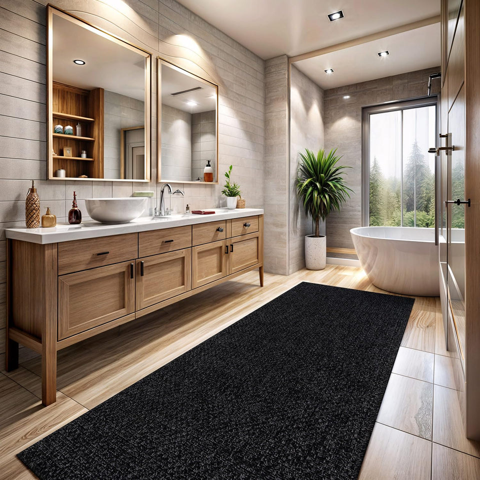 CAMILSON Easy Jute Rug 10x14, Indoor Outdoor Natural Color Fiber Area Rugs for Living Room Patio and Kitchen Rug Herringbone Woven Design Easy-Cleaning Washable Outside Carpet Alfombras 10 x 14