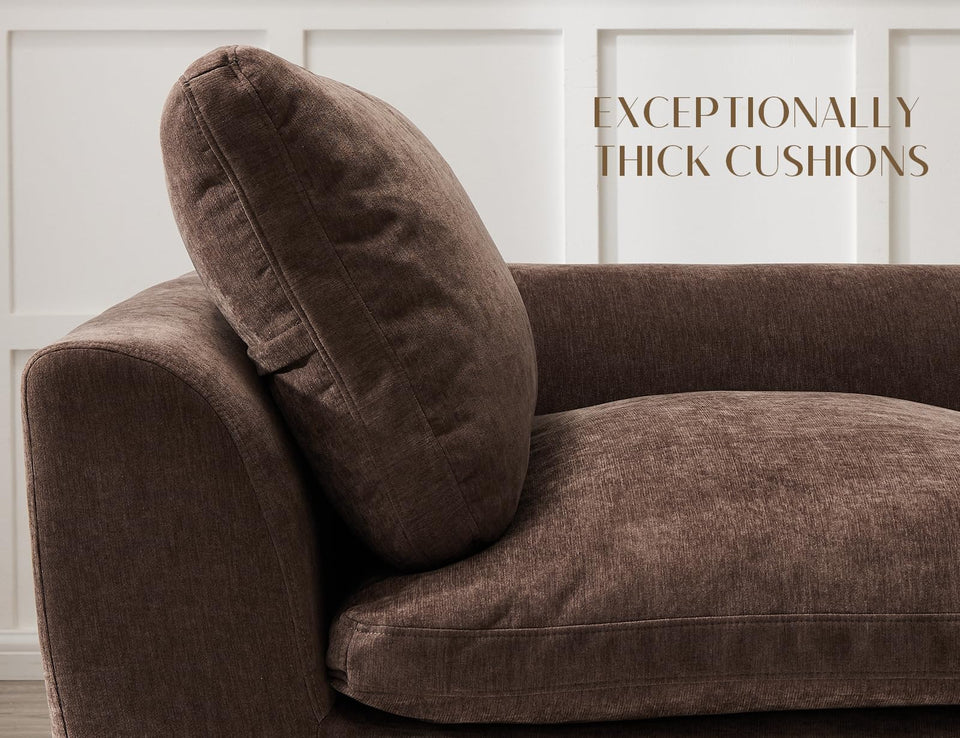 ohllob Oversized Cloud Couches for Living Room, Convertible Sectional Couch with Ottoman, 7 Seater Large Modular Sectional Sofa, Warm White