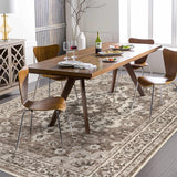 TOPRUUG Washable Oriental Area Rug - 12x15 Rugs for Living Room Soft Carpet for Bedroom Waterproof Floral Distressed Indoor Stain Resistant Non-Shedding Floor Carpets (Green, 12x15)