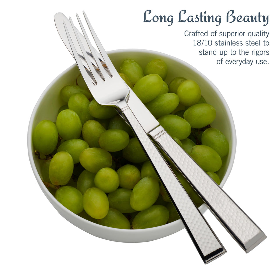 Mikasa Regent Bead 65-Piece Flatware Set for 12, 18/10 Stainless Steel Silverware with Full Service and Serving Utensils, Classic Beaded Edge Design