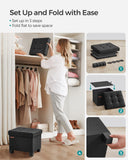 SONGMICS 15 Inches Cube Storage Ottoman, Bedroom Bench with Storage, Foot Stool with Feet, Holds Up to 660 lb, Dark Gray ULSF14GYZ