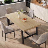 GarveeHome Industrial Dining Table for 6-8 People, 70.87" Long Wooden Kitchen Table with Sturdy Metal Frame & Rustic Brown Finish (Brown, 70.87" Long)