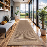 CAMILSON Easy Jute Rug 10x14, Indoor Outdoor Natural Color Fiber Area Rugs for Living Room Patio and Kitchen Rug Herringbone Woven Design Easy-Cleaning Washable Outside Carpet Alfombras 10 x 14