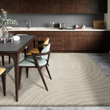 LUXE WEAVERS Modern Geometric Wave Cream 9x12 Area Rug