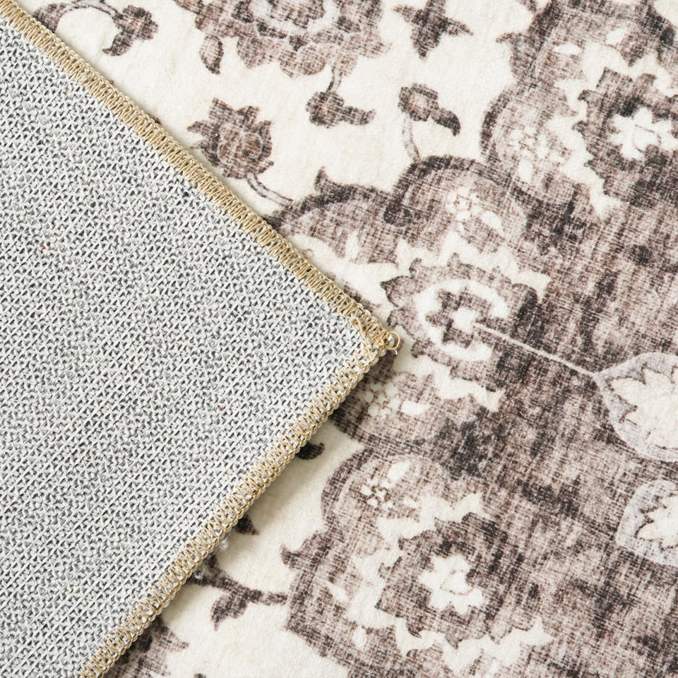 TOPRUUG Washable Oriental Area Rug - 12x15 Rugs for Living Room Soft Carpet for Bedroom Waterproof Floral Distressed Indoor Stain Resistant Non-Shedding Floor Carpets (Green, 12x15)