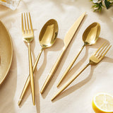 KINGSTONE Silverware Set, 60-Piece Flatware Set Cutlery Set Premium 18/10 Stainless Steel, Tableware Include Forks Knives Spoons for Home Kitchen Restaurant Wedding, Dishwasher Safe