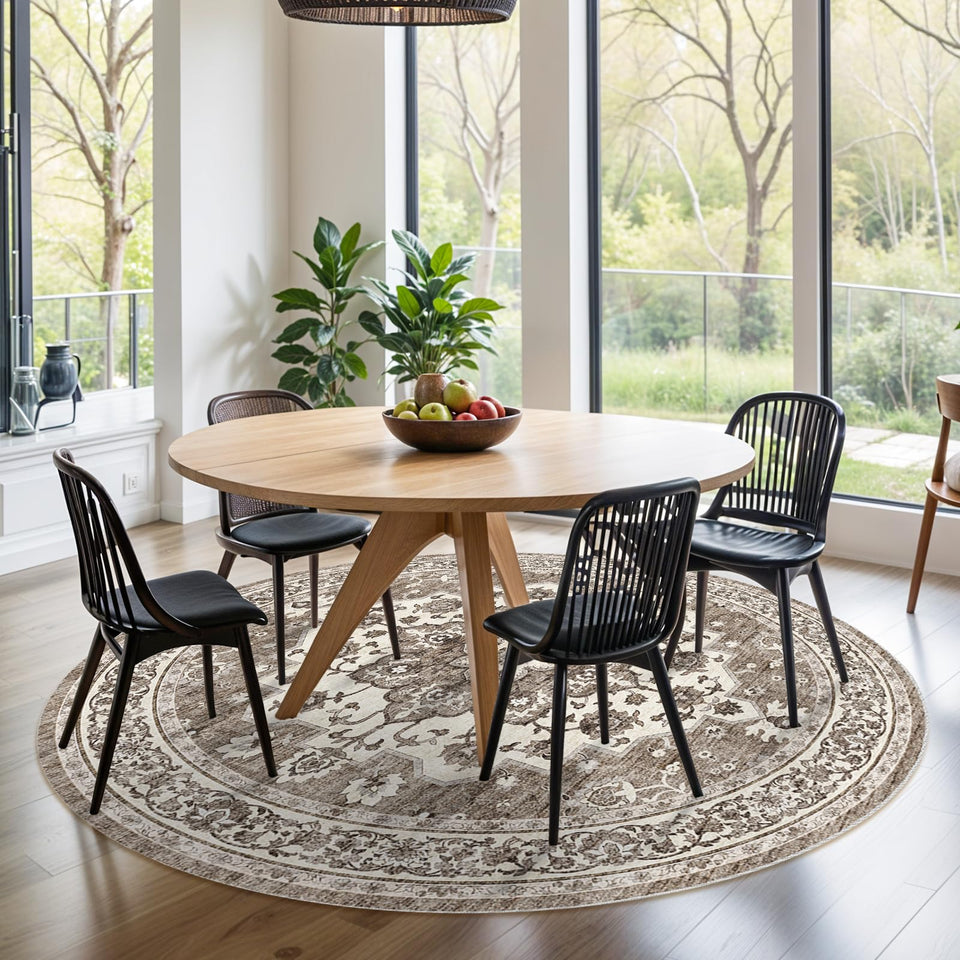 TOPRUUG Washable Oriental Area Rug - 12x15 Rugs for Living Room Soft Carpet for Bedroom Waterproof Floral Distressed Indoor Stain Resistant Non-Shedding Floor Carpets (Green, 12x15)