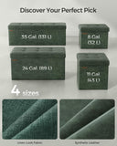 SONGMICS MAZIE Collection - 43 Inches Folding Storage Ottoman Bench, Ottoman with Storage, Foot Rest Stool, Load 660 lb, for Living Room, Synthetic Leather, Black ULSF701