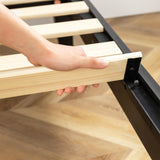 Mellow Naturalista Classic 12-Inch Solid Wood Platform Bed | Wooden Slats, No Box Spring Needed, Easy Assembly | Full, Espresso