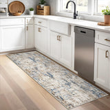 12x15 Area Rug for Living Room – Large Modern Neutral Abstract Thin Washable Carpet, Soft Low Pile Non-Slip Stain-Resistant for Bedroom Dining Room Home Office (Beige Grey)