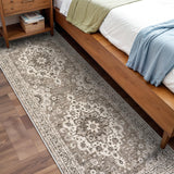 TOPRUUG Washable Oriental Area Rug - 12x15 Rugs for Living Room Soft Carpet for Bedroom Waterproof Floral Distressed Indoor Stain Resistant Non-Shedding Floor Carpets (Green, 12x15)