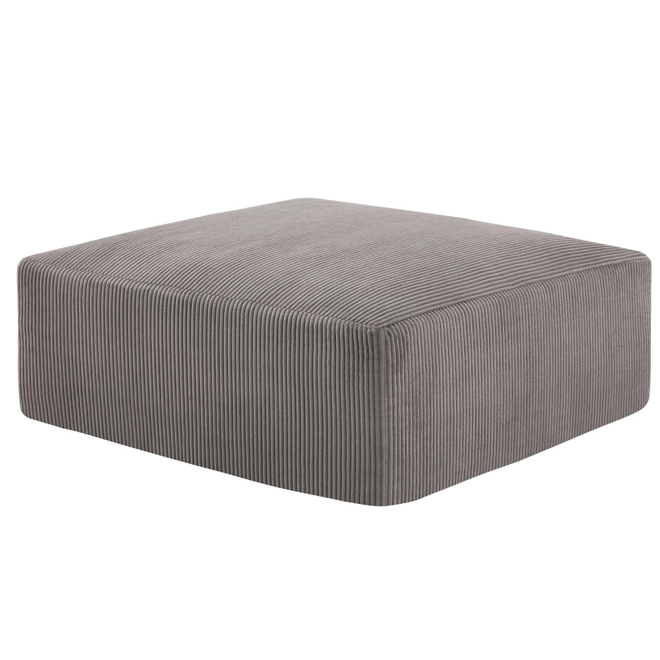 Boneless Sectional Cloud Couch Sofa for Living Room, 112" U-Shaped Modular Modern Lounge Sleeper Black Couches with Chaise, No Assemble, Cordury Compression Upholstered Sofas